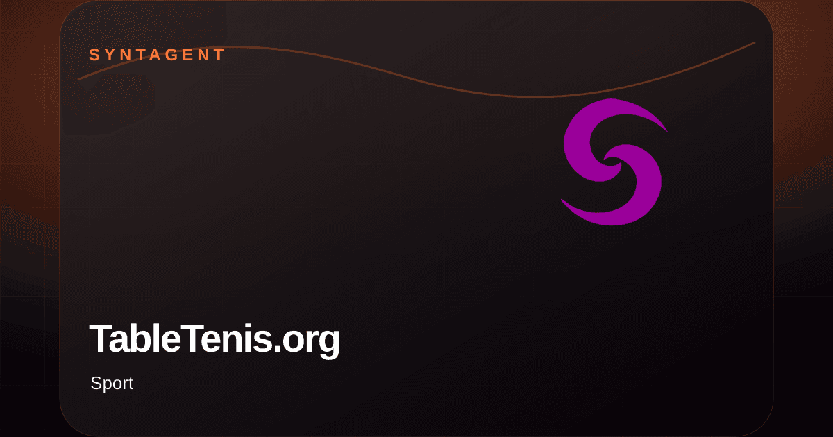 TableTenis.org — Upravlja igračima, mečevima i rang-listama za stolnoteniske organizacije.